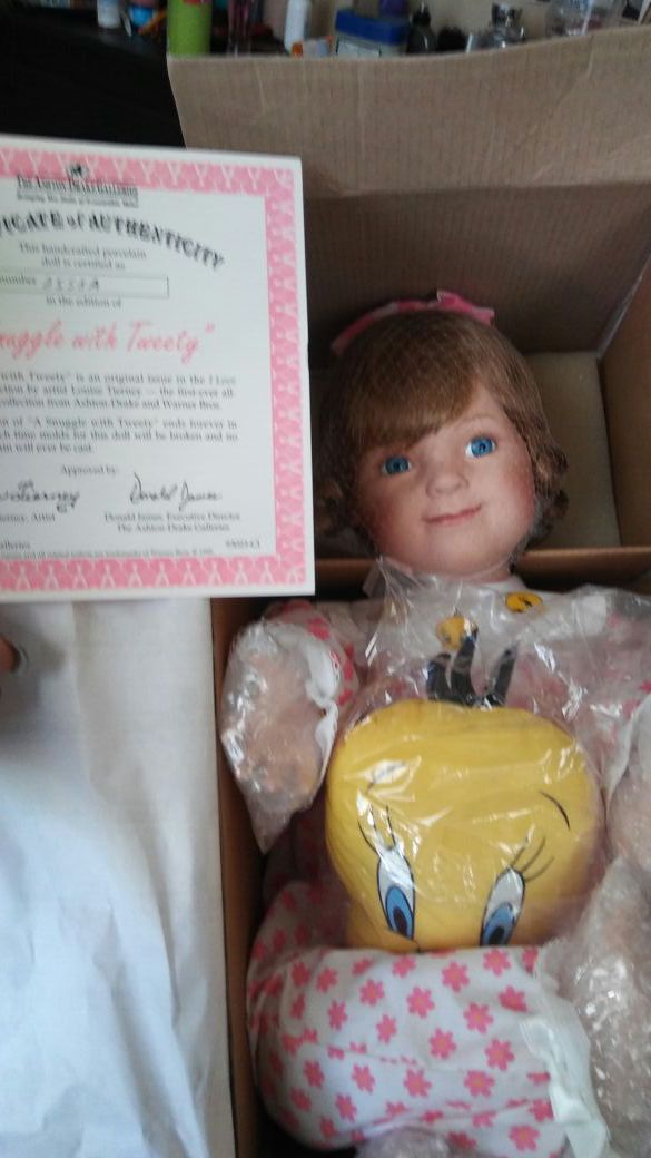 Porcelain Doll With Birth Certificate