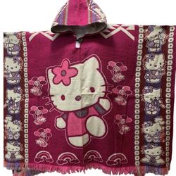 Hello Kitty Poncho Serape One Size Fits All 