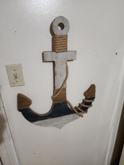 Wooden Nautical Anchor Wall Decor
