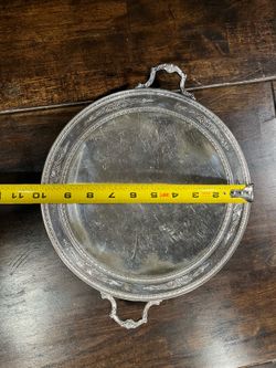 Silver serving tray