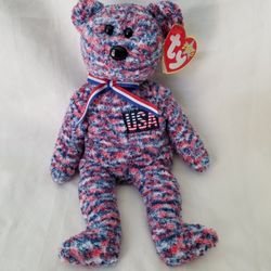 Ty Beanie Baby USA Bear - New w/tag