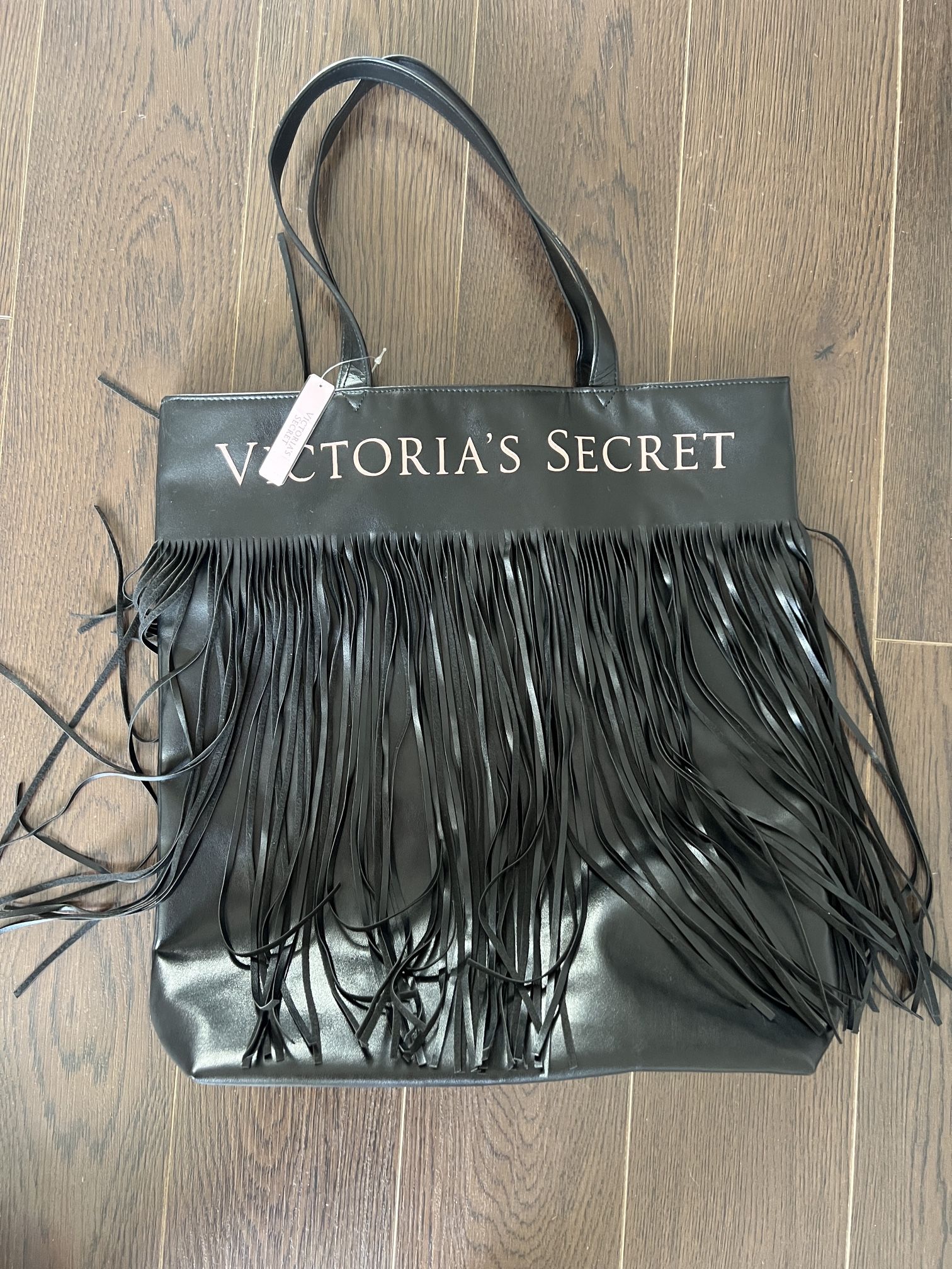 Victoria Secret Black Bag With Fringe