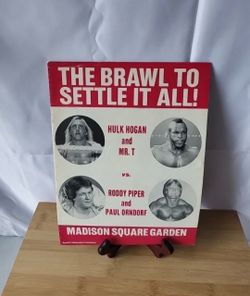 Vintage 1985 The Brawl to Settle It All Hulk Hogan Mr T WWF Hulkamania