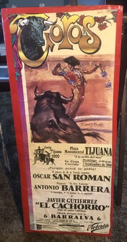 Old Bull Fight Poster