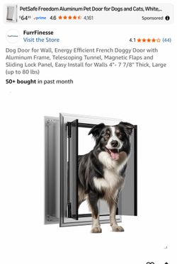 Large French Door Dog Pet Door New in Open Box