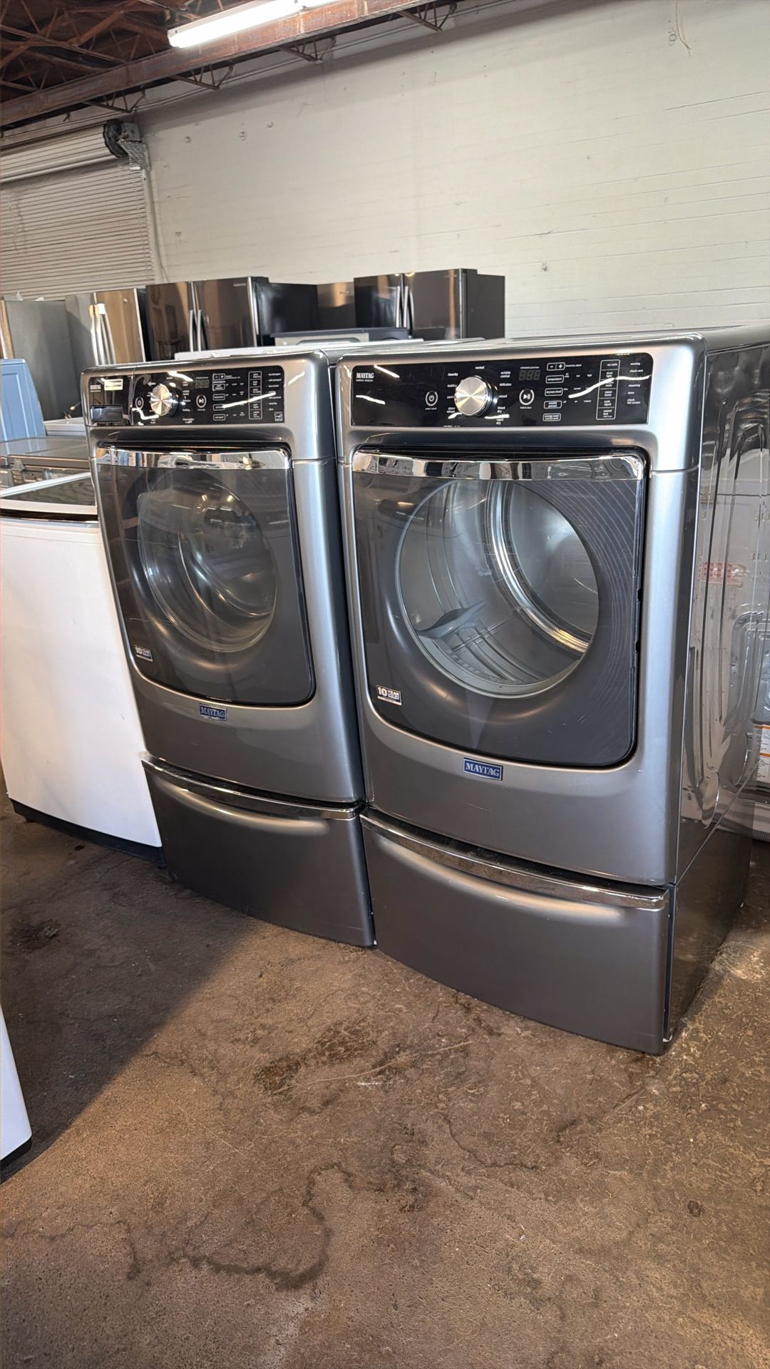 Maytag Front Loaders Stainless Steel Very Good Condition Works Great