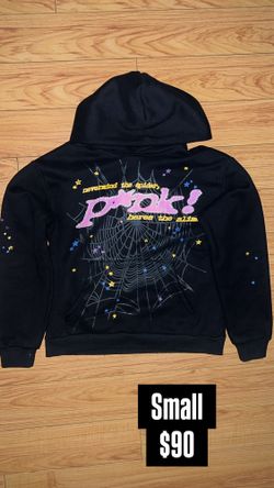 Black Pink Sp5der Hoodie Size Small