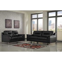 Modern black new couch and love seat furniture!