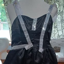 Reflective Black Tron Dress Costume