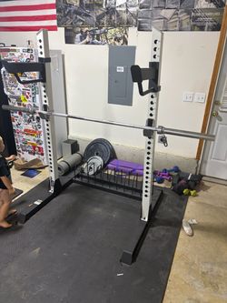 Squat / bench press rack with Olympic bar