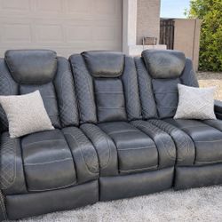 Power Reclining Sofa w/ Cup Holders – Must Go Today