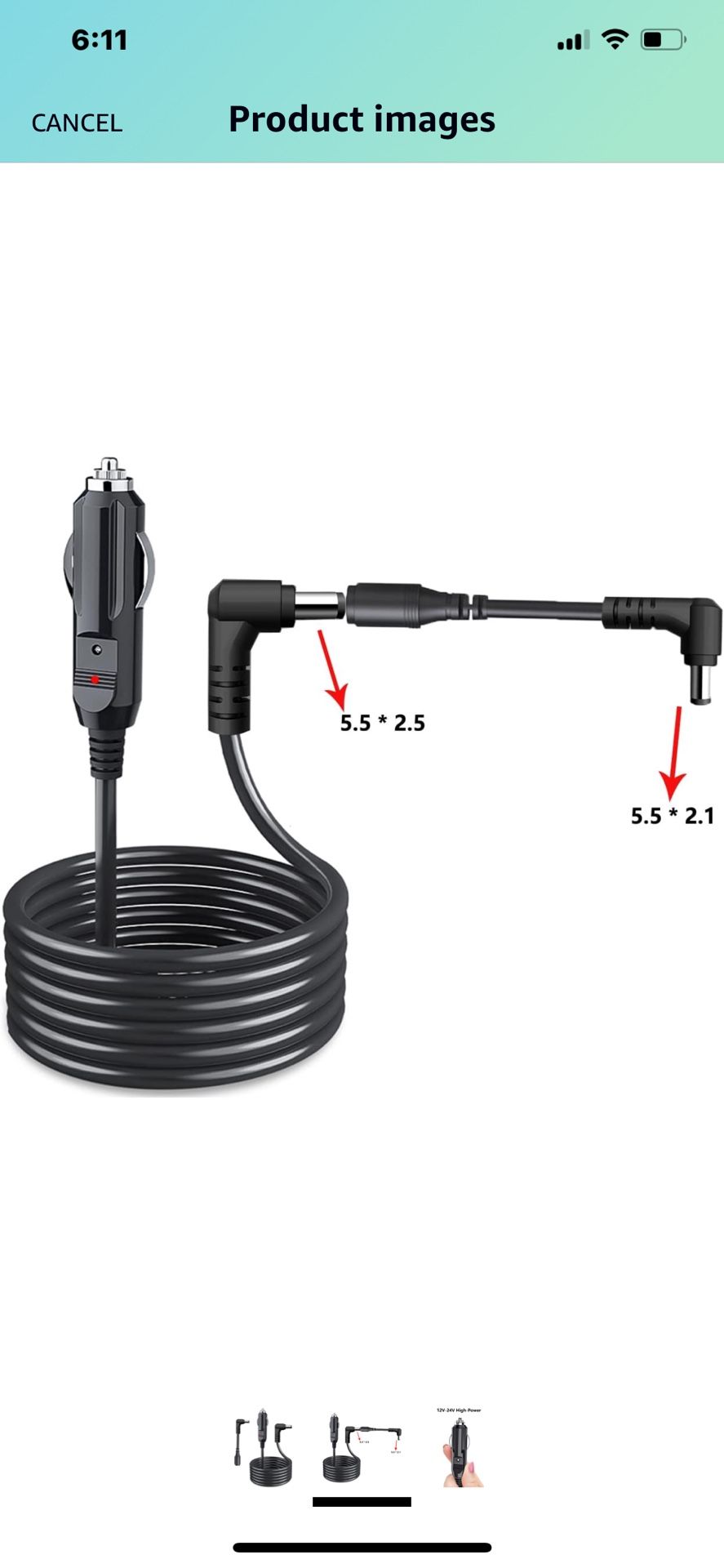 Inogen One Car Battery Charger 