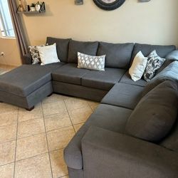 Beautiful Dark Grey Sectional Couch From Living Spaces 