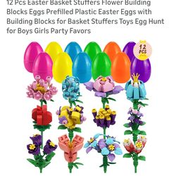 Easter egg Lego flowers set of 12