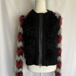 Mauro Grifoni Knitwear Jacket/sweater Size 42 Made In Italy Stripes Sleeves Ya