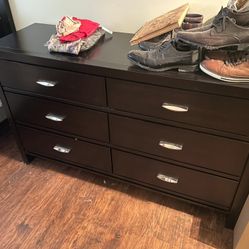 **FREE** 6 Drawer Cappuccino Dresser and 2 Matching Nighstands