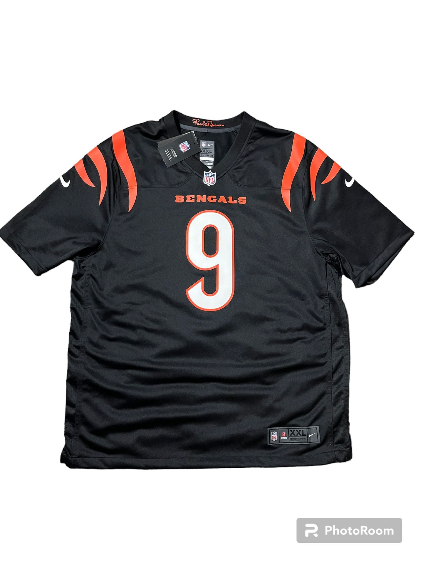 Nike Men's On Field Cincinnati Bengals Joe Burrow #9 Jersey Size XXL 2XL NWT