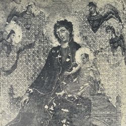 Duccio di Buoninsegna VIRGIN AND CHILD Fine Art Print 1908 Vintage Original Antique Boston, MA Printed Collectible ITALY ITALIAN PAINTER Ephemera