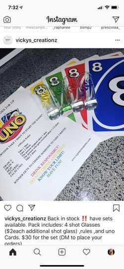 Drunk uno game set