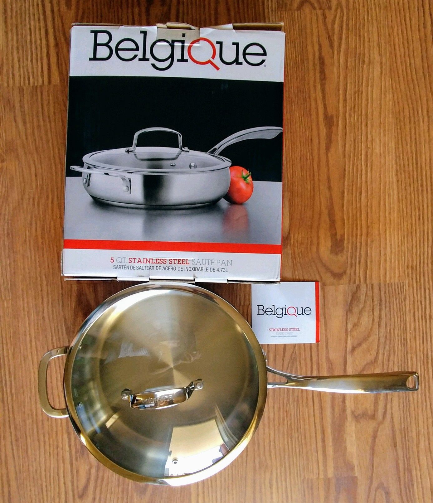 Belgique 5 Quart Stainless Steel Saute Pan NEW