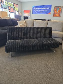 Sofa cama futon!! New black plush so nice new