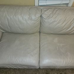 LEATHER SOFA & CHAIR