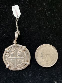 Atocha silver coin pendant