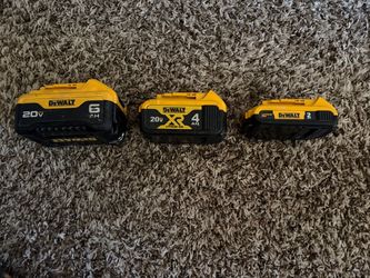 DeWalt 20V MAX Batteries: 6Ah, 5Ah XR, and 4Ah XR