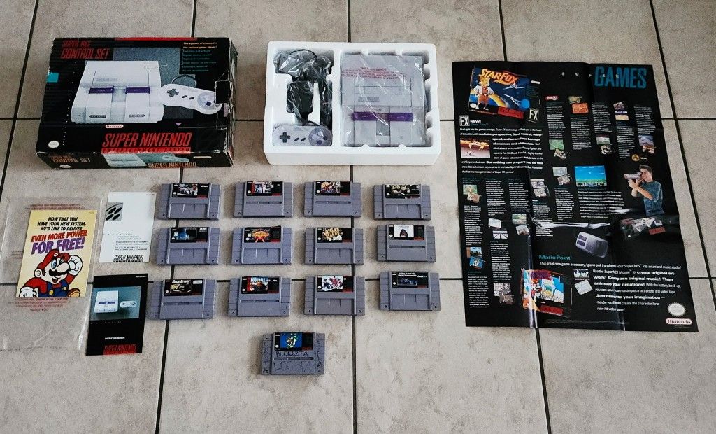 Like NEW Super Nintendo/ SNES mega SET with Tons of Games!! (READ THE DESCRIPTION)