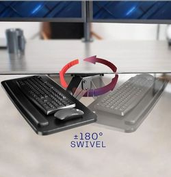 VIVO Adjustable Computer Keyboard & Mouse Platform Tray Ergonomic Under Table Desk Mount Drawer Unde