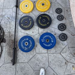 Plate Set + Olympic Barbell