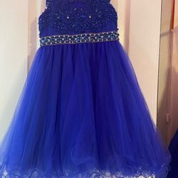 Little Girl Royal Blue Dress
