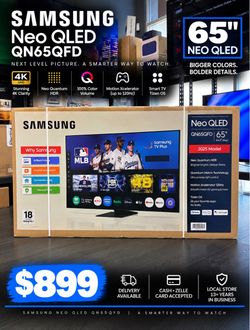 Samsung 65" Neo QLED 4K Smart TV QN65QFD BRAND NEW TV 65 INCH