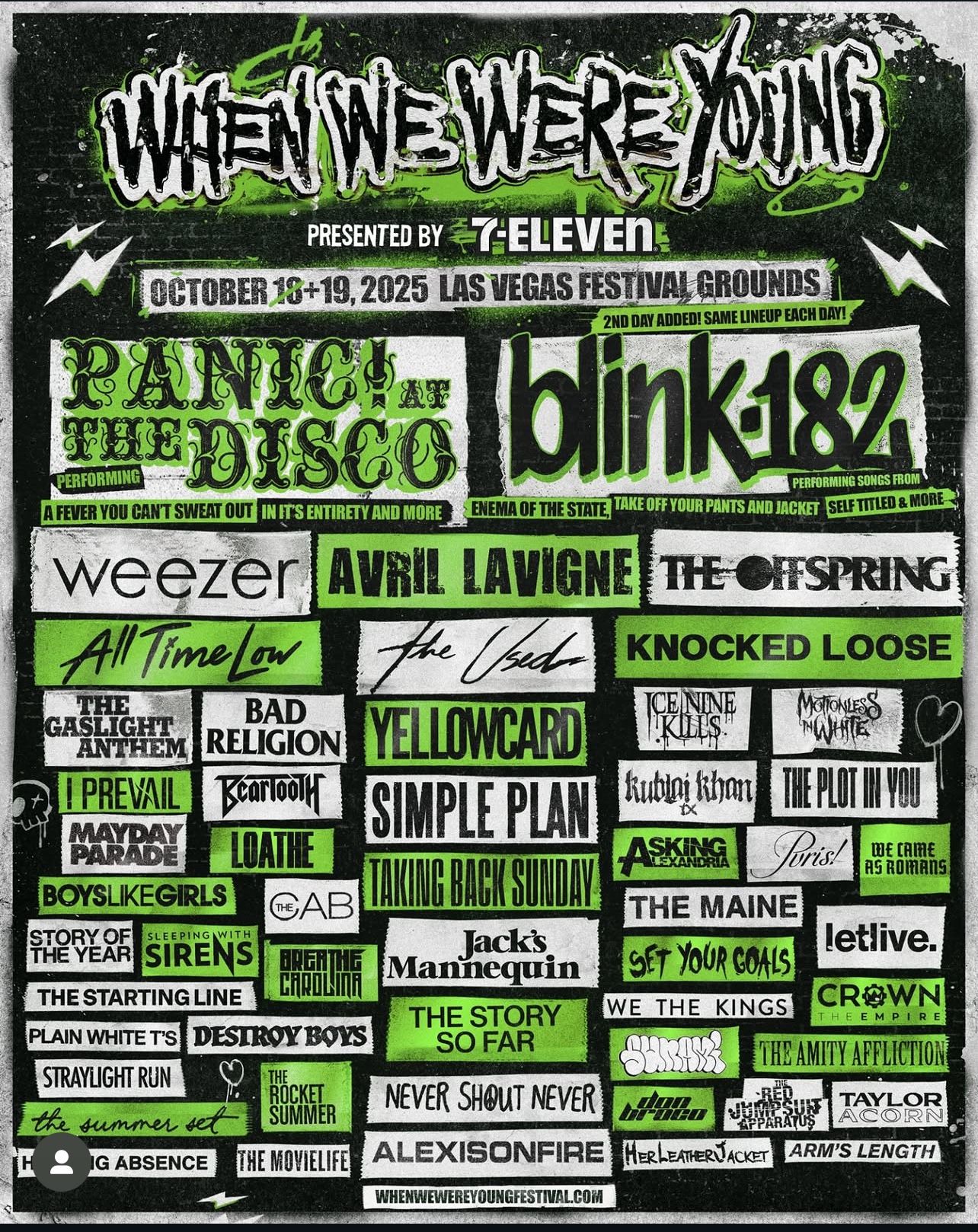 2 GA SATURDAY PASSES When We Were Young