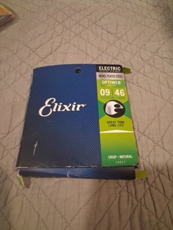 Elixir 19027 Optiweb Electric Guitar Strings in a custom light 09/46 gauge
