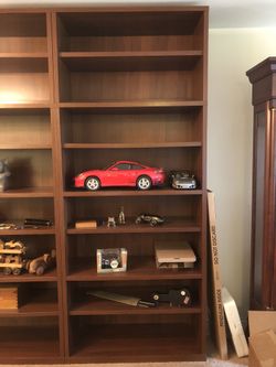 FREE Set of 3 large IKEA Docent bookcases. Mahogany brown. 60