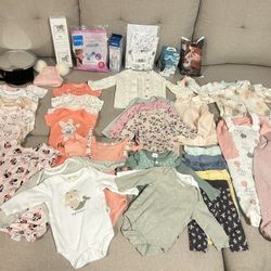 High Quality Lightly Used Baby Girl 0-3 Months Clothes And More