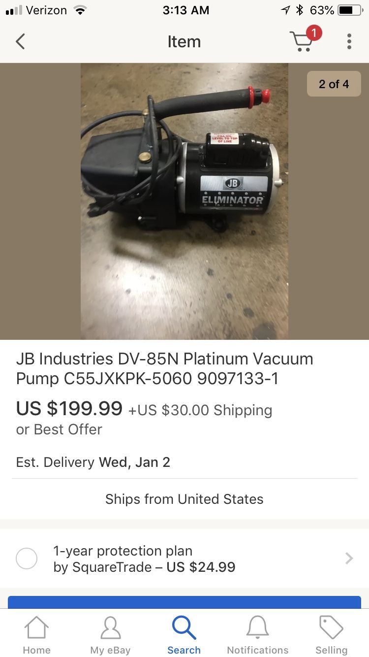 JB industries DV-85N platinum vacuum pump c55jxkpj-5060