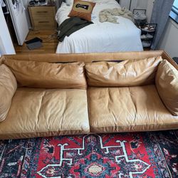 Crate & Barrel Wells 84" Leather Sofa $3300