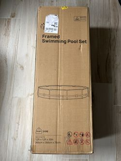 EVAJOY 12ft x 30in Metal Frame Pool