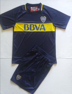 Young Adult Boca Juniors Size Small Soccer Uniform-Uniformes De Futbol