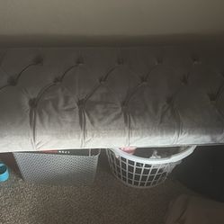 grey ottoman