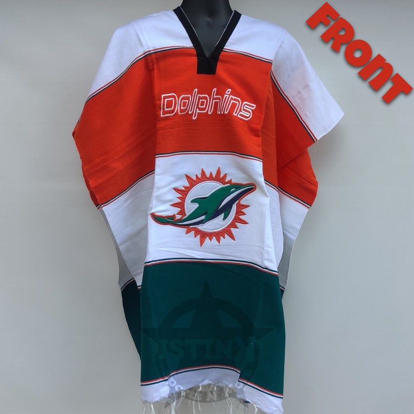Miami Dolphins Embroidered Poncho