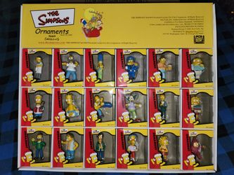 Complete Simpsons Christmas Ornament Set Of 18 From Toys-R-Us Made In 2002