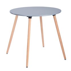 Homy Casa ROOKIE ROUND TOP GREY A 31.5" Dining Table for Home and Workspace Open Box