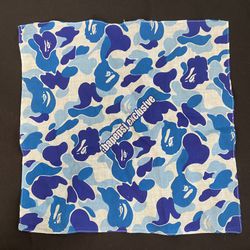 A Bathing Ape Bape x Pepsi Collab (Bapepsi) Relax 2001 Handkerchief Blue Ape Camo (Unused) Rare (Japan Exclusive) (Rare Collectors Item!)
