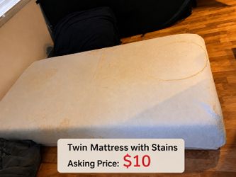 Twin Mattress with Stains Selling Cheap