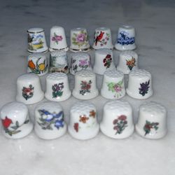Vintage ceramic thimbles