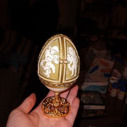 Authentic Catholic Gold Plated Mother Mary Egg