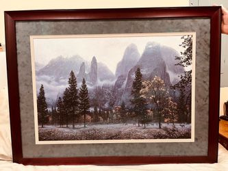 Four fine art prints, landscape, and wildlife
